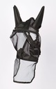 Masque anti-mouches Flyshield avec oreilles et naseaux, vue complementaire mettant en evidence les finitions et les coutures du produit