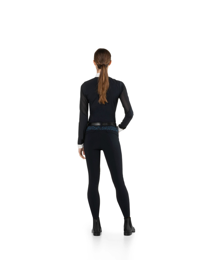 Vêtement équitation JUMPING LA EGO7 coloris Bleu Marine, vue de face qualité premium
