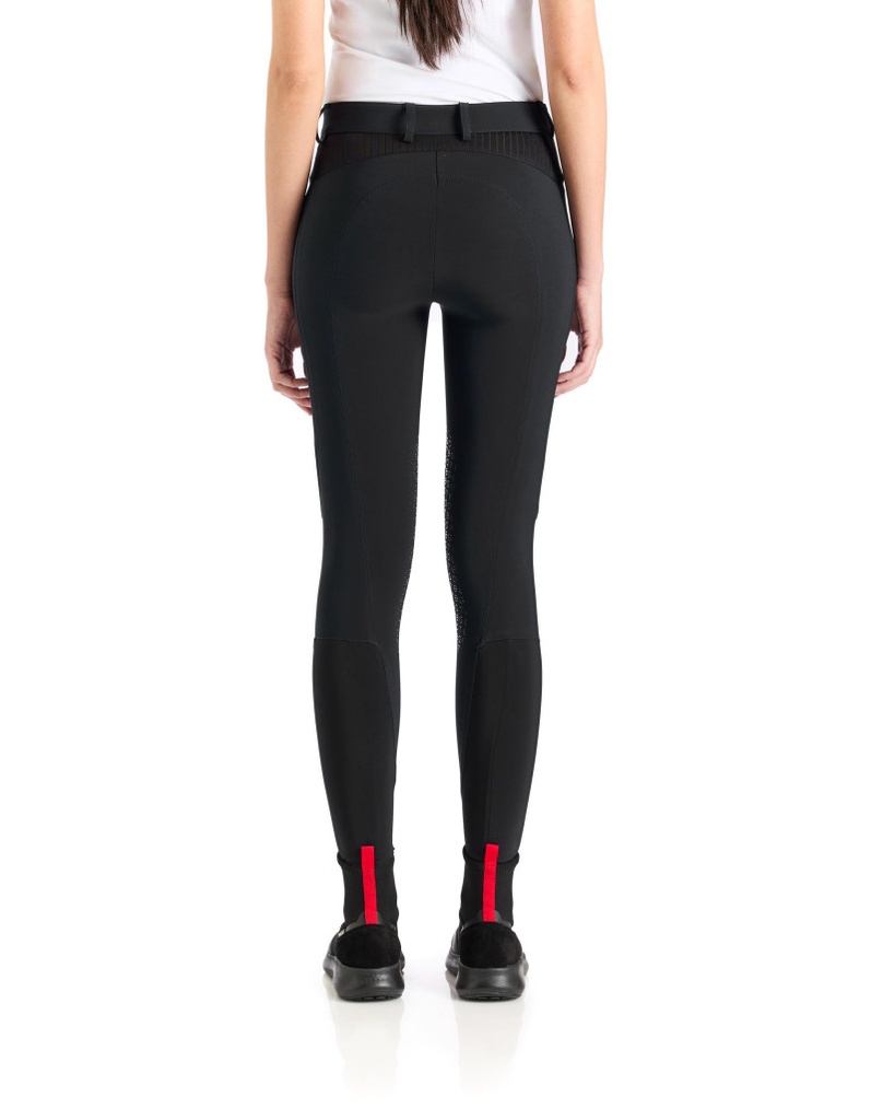 JUMPING RIBBED BREECHES MV EGO7 coloris Noir, gros plan finitions et coutures techniques
