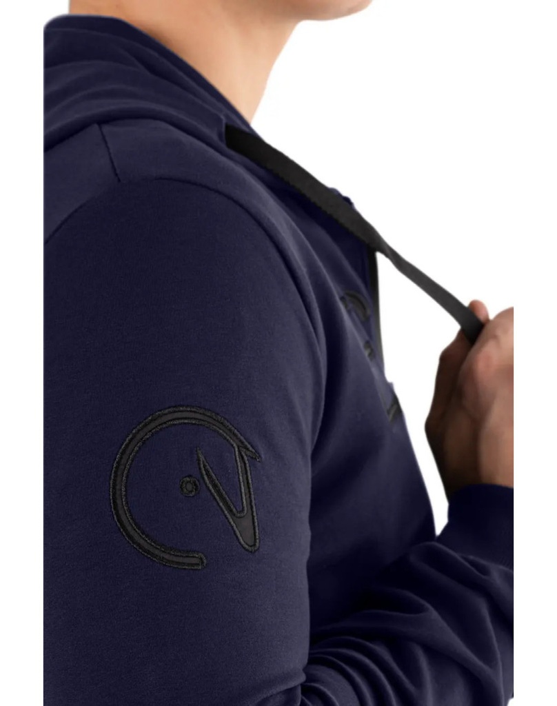 ZIP EGO7 coloris Bleu Marine, gros plan finitions et coutures techniques