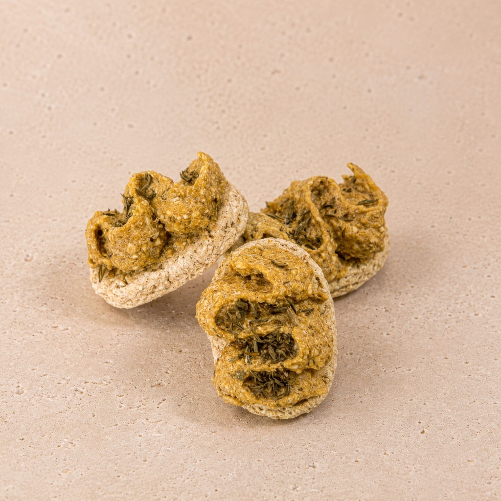MINI-ECLAIRS RESPIRATION, mini-éclair bio EquiNatBio, gros plan sur la texture et les ingrédients