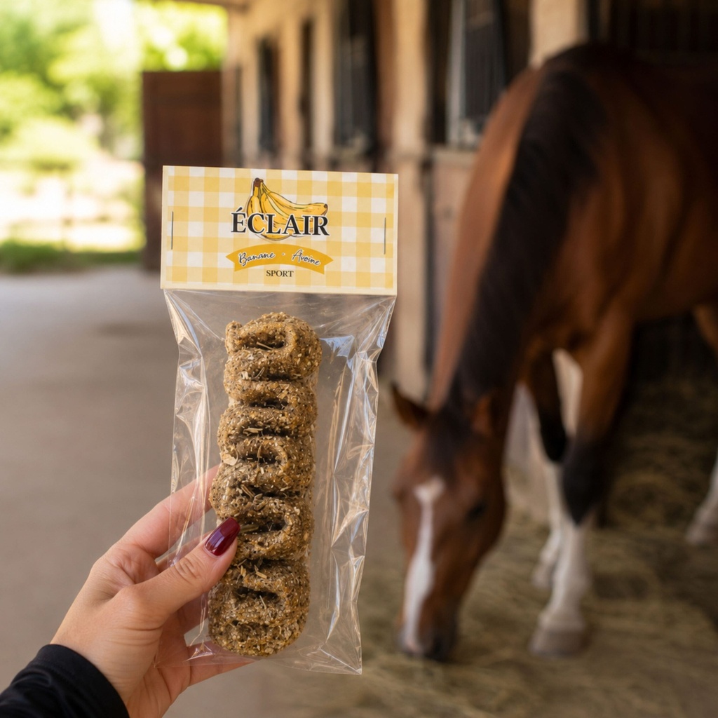 ECLAIRBIO-SPORT, éclair bio EquiNatBio, vue du produit sous emballage