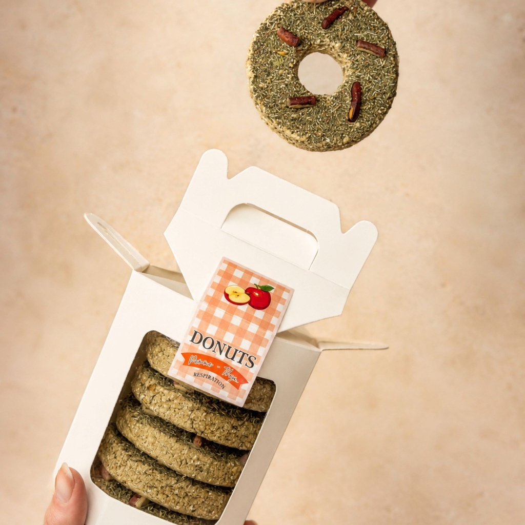 Coffret 5 Donuts Respiration, coffret bio EquiNatBio, gros plan sur la texture et les ingrédients