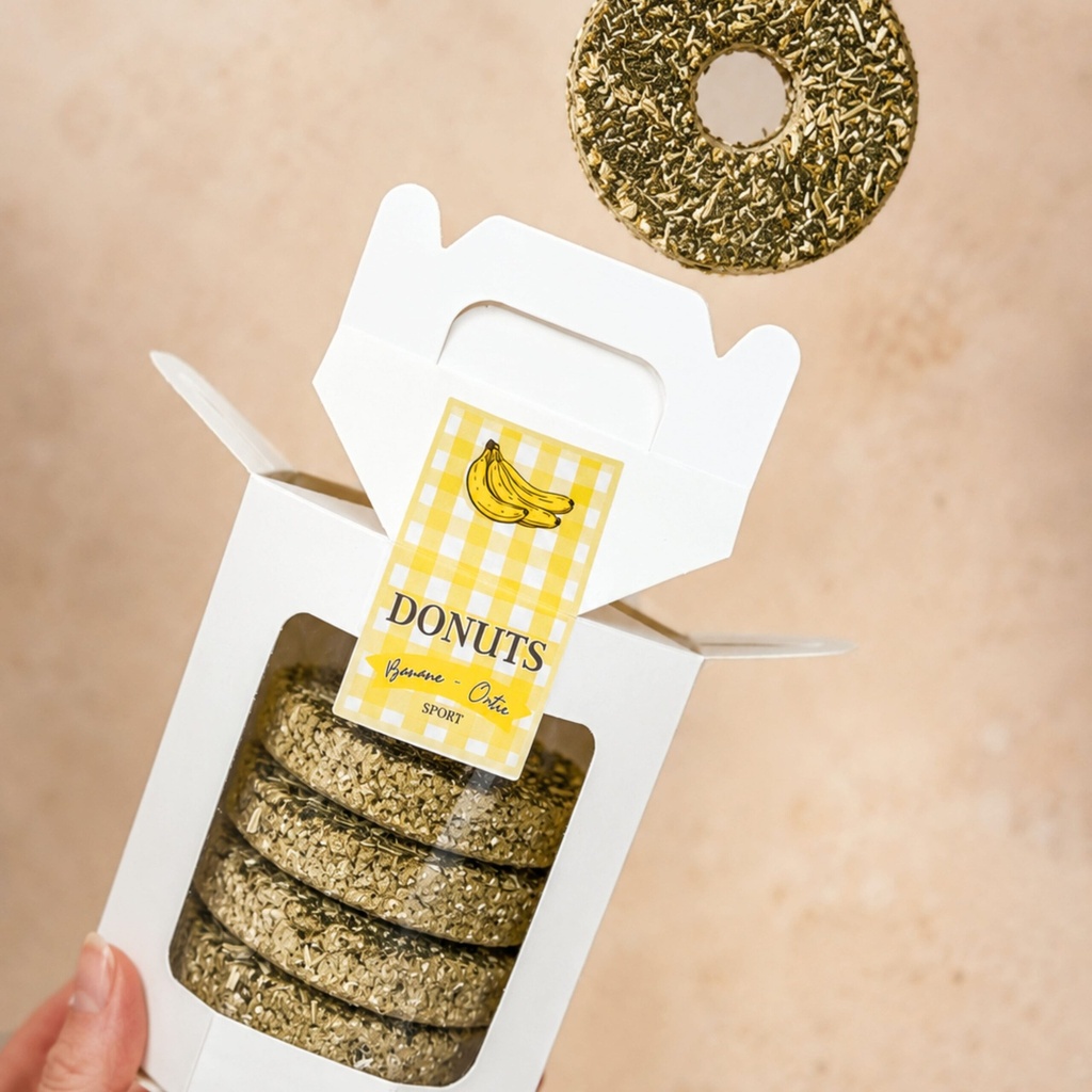 Coffret 5 Donuts Sport, coffret bio EquiNatBio, gros plan sur la texture et les ingrédients