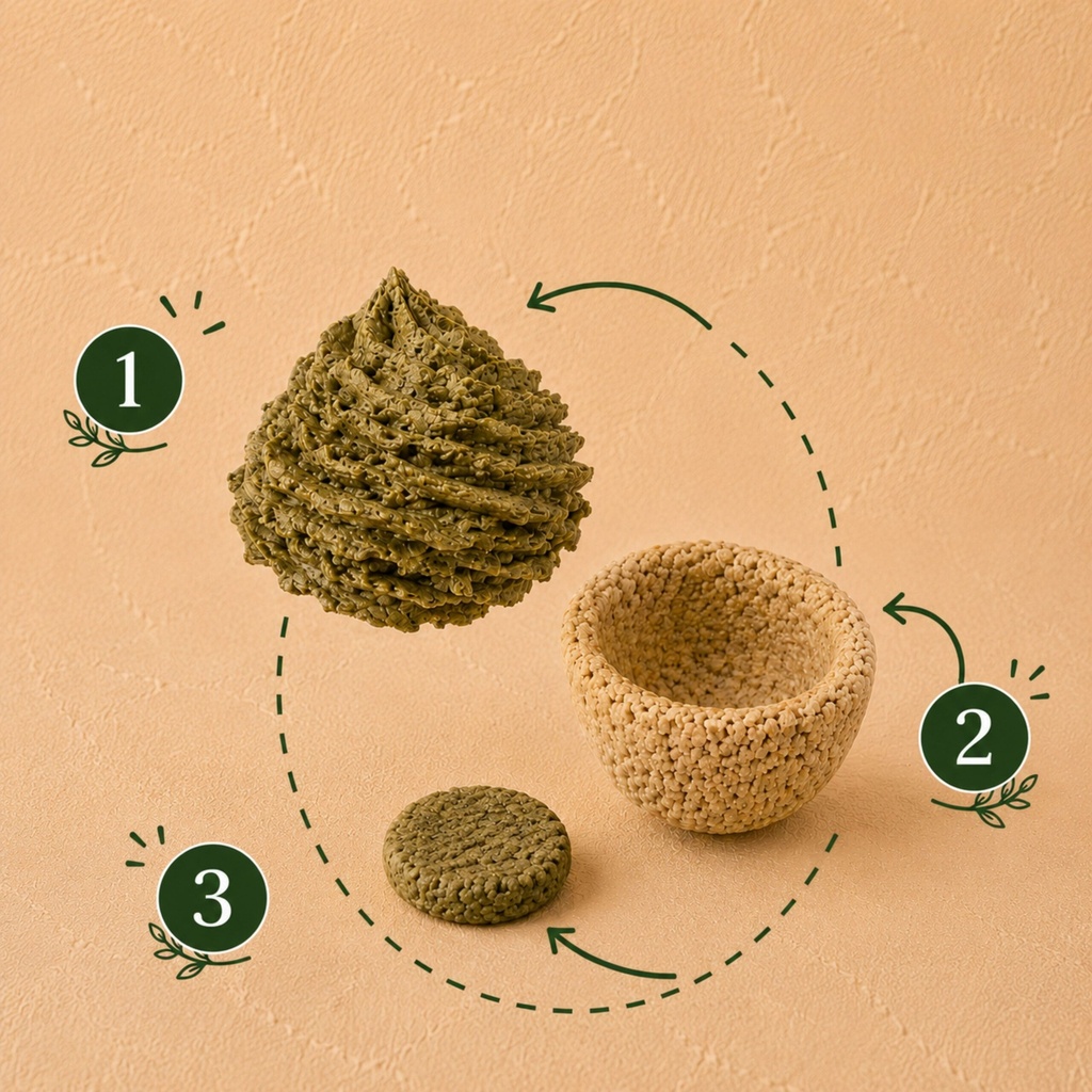 CUPCAKEBIO-SPORT, cupcake bio EquiNatBio, gros plan sur la texture et les ingrédients