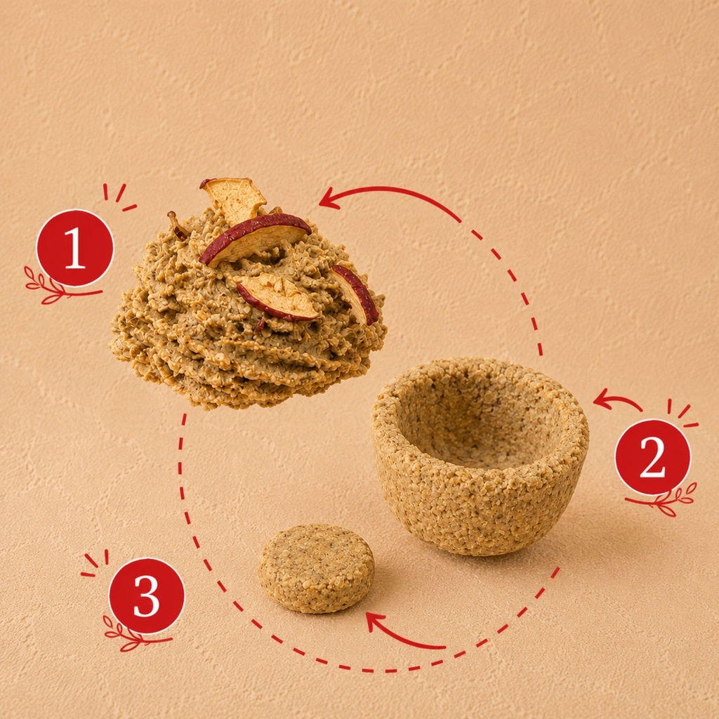 CUPCAKEBIO-RESPIRATION, cupcake bio EquiNatBio, gros plan sur la texture et les ingrédients