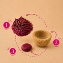 CUPCAKEBIO-SÉRÉNITÉ, cupcake bio EquiNatBio, gros plan sur la texture et les ingrédients