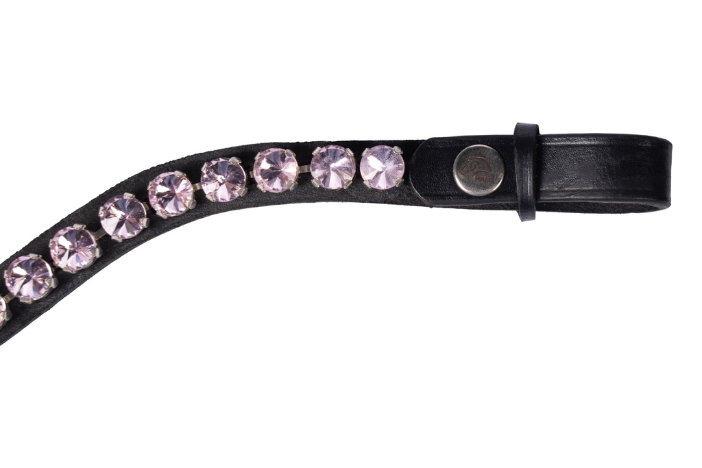 Frontal Cherry détail strass roses et violets