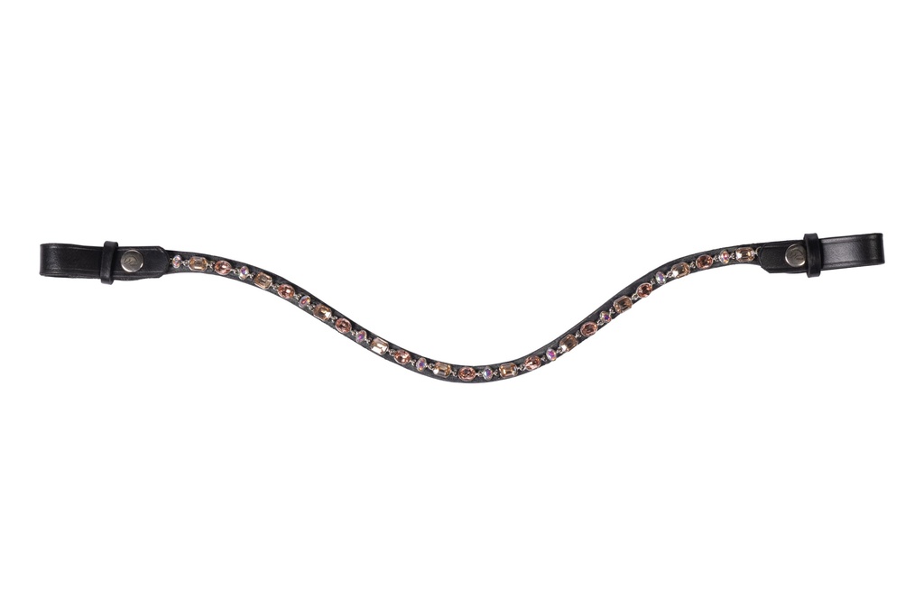 Frontal Candy pour cheval, vue de profil sur le cuir