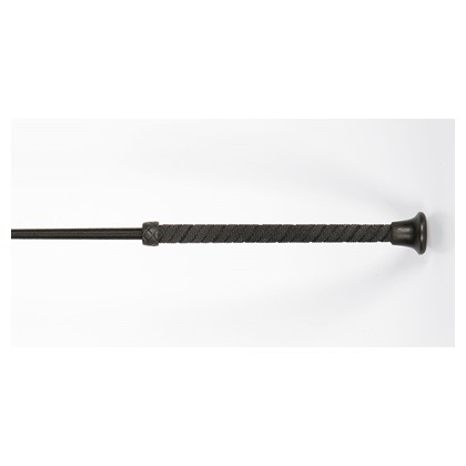 Cravache de dressage Grip Handle Luxury Noir