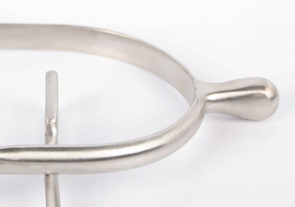 Éperons bouton inox brossé