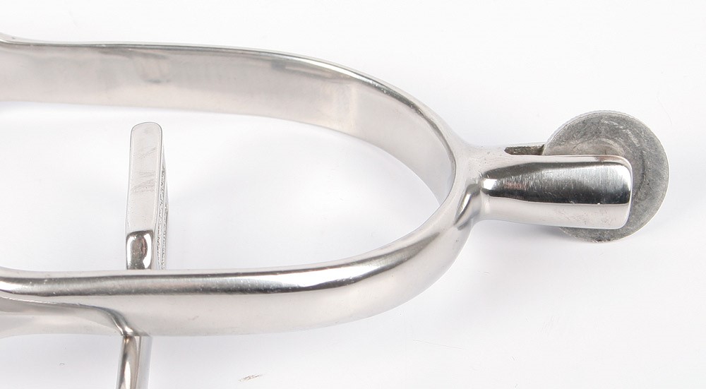 Éperons grande molette lisse inox