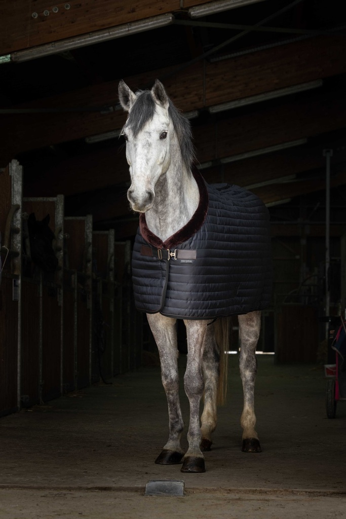 EQUITHÈME couverture d'écurie -Teddy-, doublée de peau de mouton synthétique, vue 2