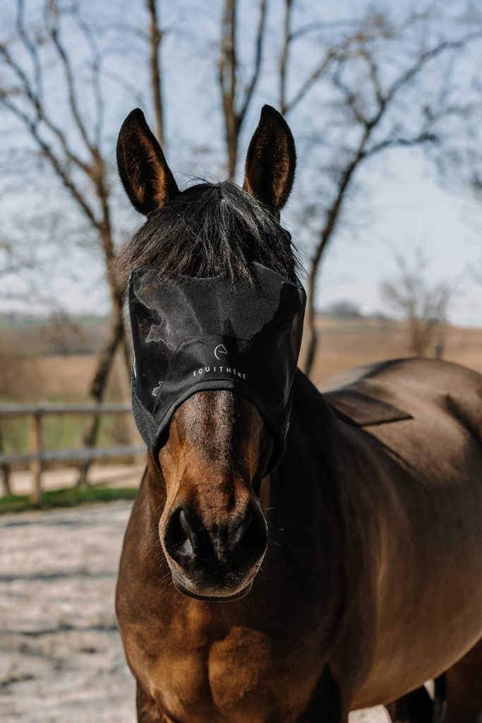 EQUITHÈME masque anti-mouches anti-UV - Mesh sans oreilles, vue 2