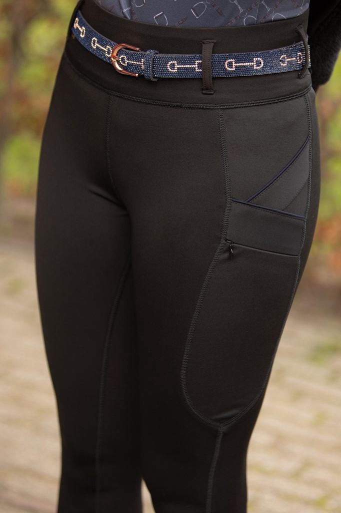 Pantalon d'équitation Equitights Denici Cavalli Indigo Full Grip - Femme