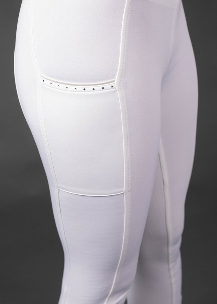 Pantalon d'équitation Equitights EQS Argent Full Grip - Femme