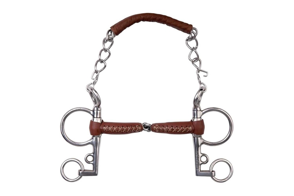 Pelham METALAB mors - Pinchless cuir long branches, vue 2