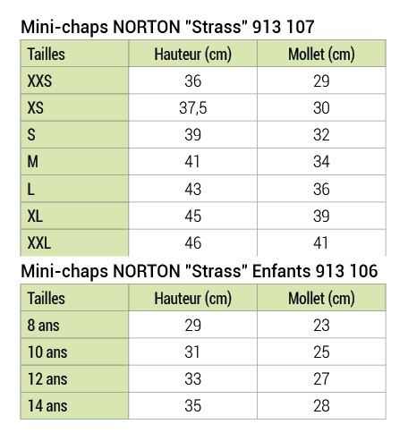 Mini-chaps NORTON "Strass"