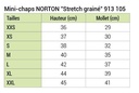Mini-chaps NORTON "Stretch grainé"