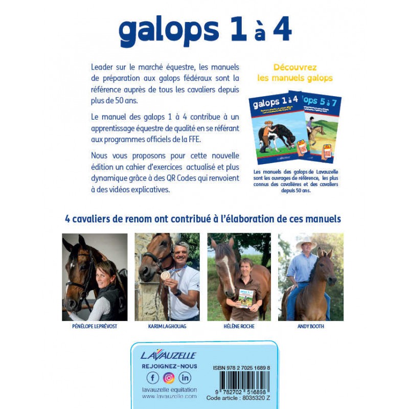 LAVAUZELLE Cahier d'exercices galop 1 à 4 avec vidéos - 2