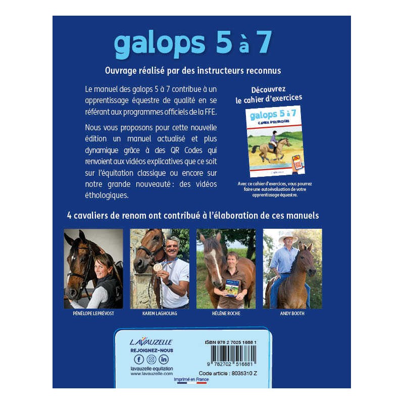 LAVAUZELLE Galops 5 à 7 avec vidéos - 2