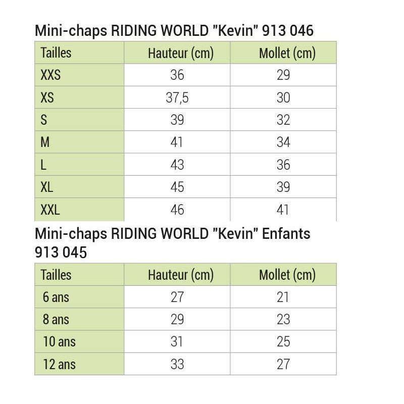 Mini-chaps RIDING WORLD - Kevin - 12