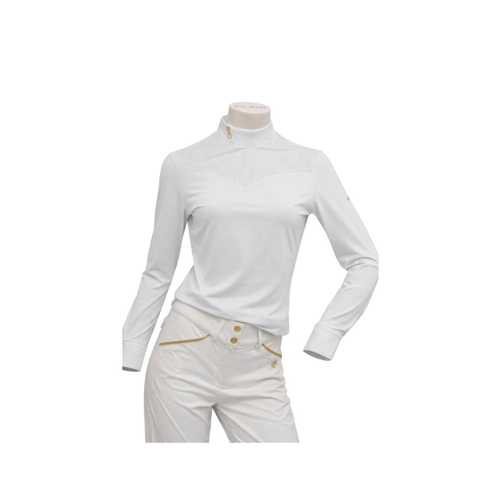 Polo de concours Flags&Cup Isadora manches longues - Blanc XS 2