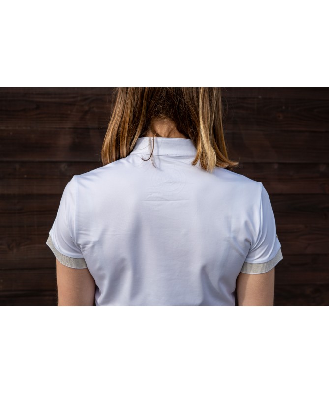 Polo de concours Flags&Cup Andria fille manches courtes - Blanc 10 ans 2
