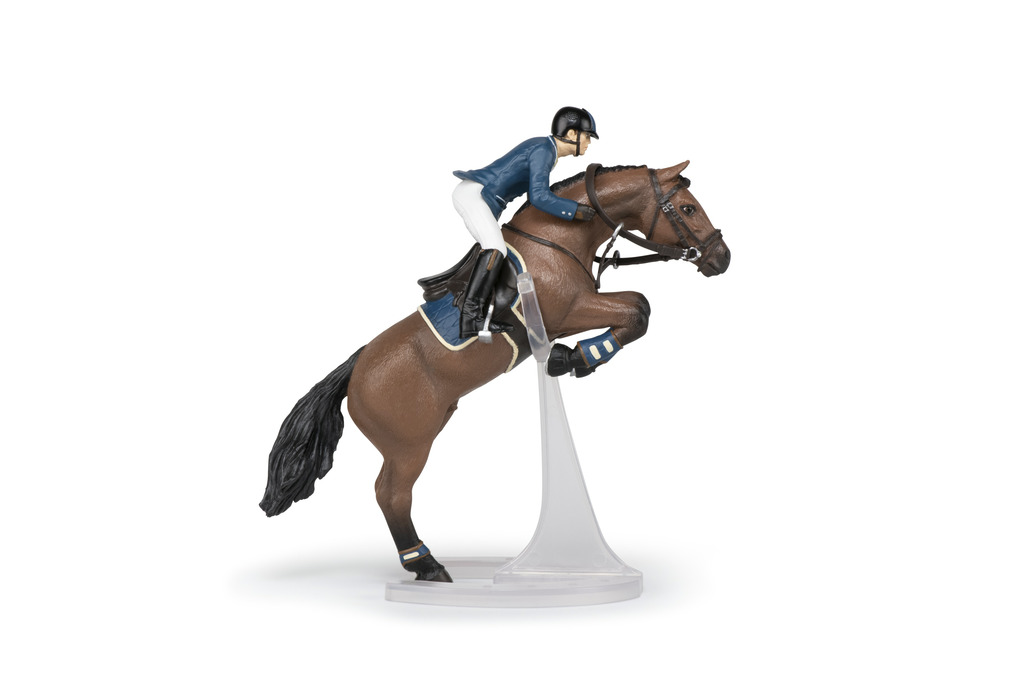 Cheval de saut d'obstacle et son cavalier PAPO