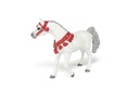 Cheval Arabe blanc en tenue de parade PAPO