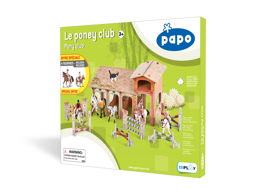 Le poney club PAPO, avec 4 figurines