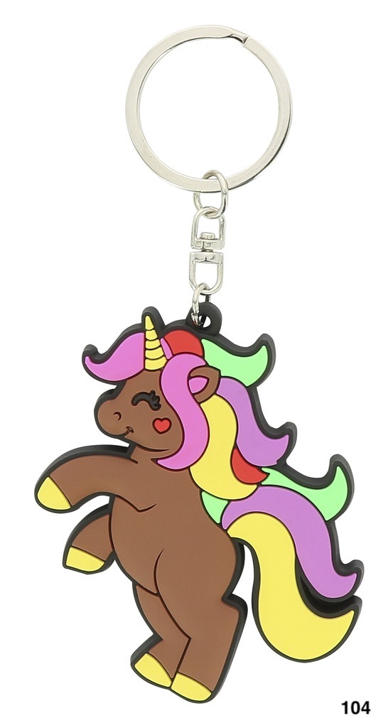 Porte-clés EQUI-KIDS "Licorne" en silicone