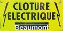 Plaque de signalisation clôture BEAUMONT