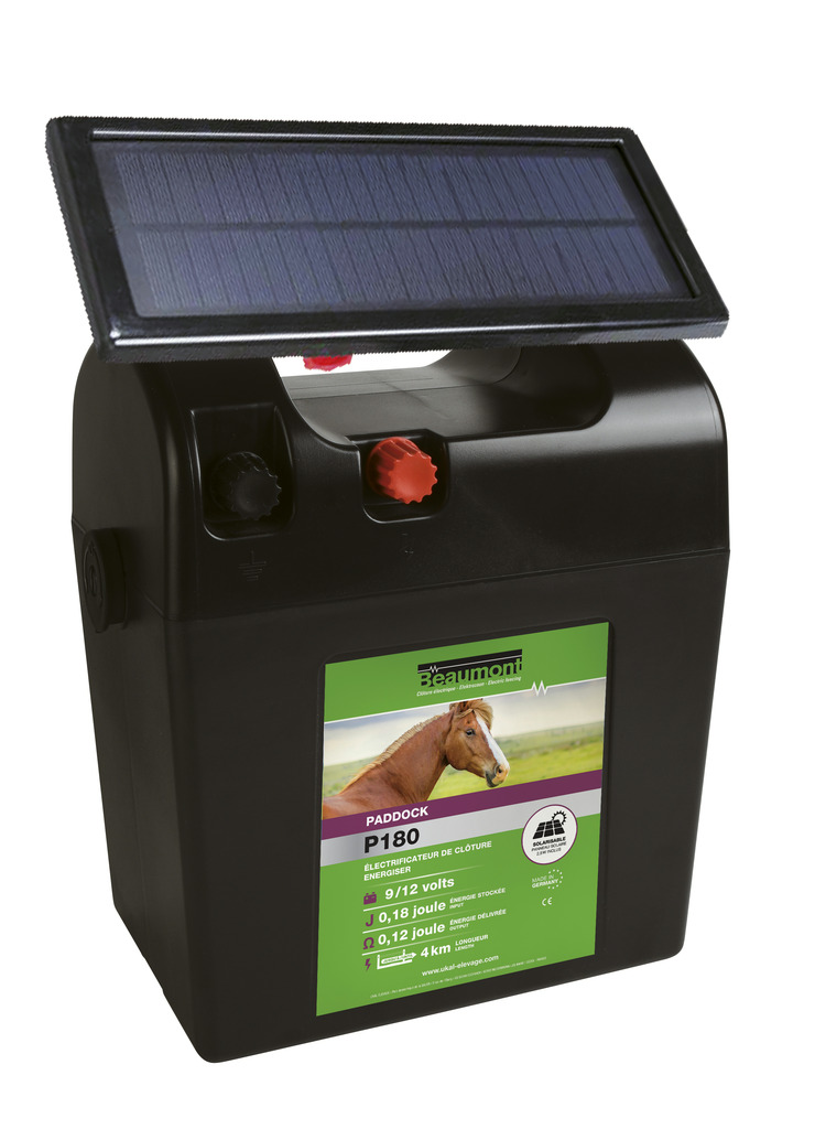 Poste à pile BEAUMONT "Paddock" P180 + panneau solaire 2,5 W