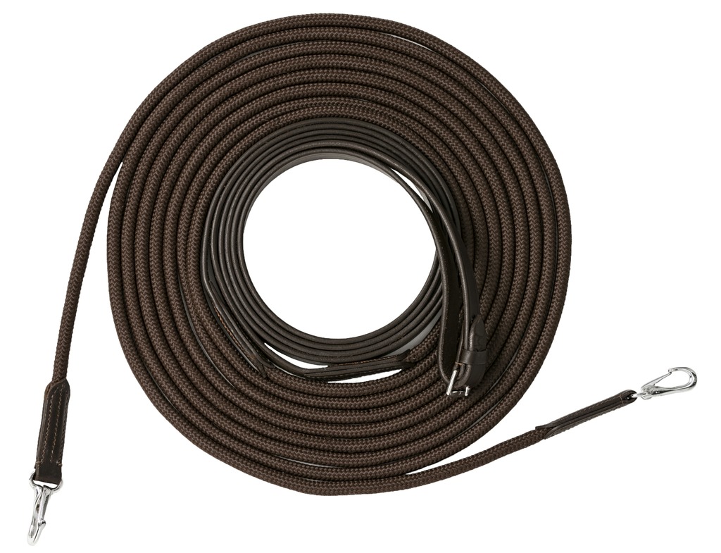 Longues rênes RIDING WORLD cuir/corde