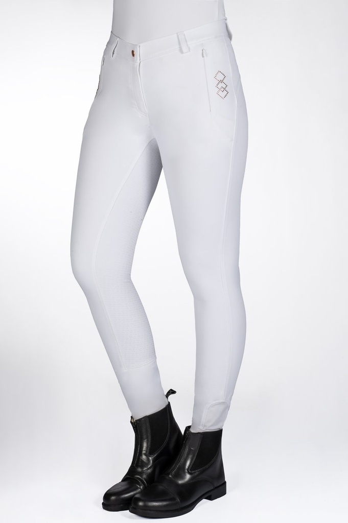 Pantalon -Alexis- fond 1/1 en  - blanc (1200) (2)