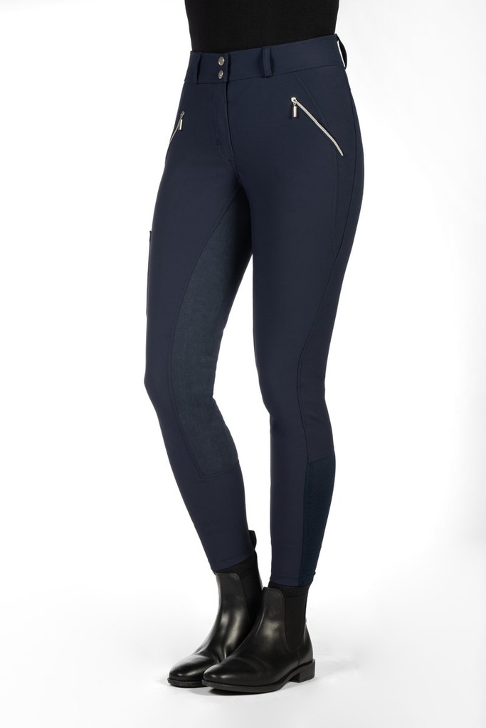 Pantalon -Lia High Waist- fond - bleu foncé (6900) (3)