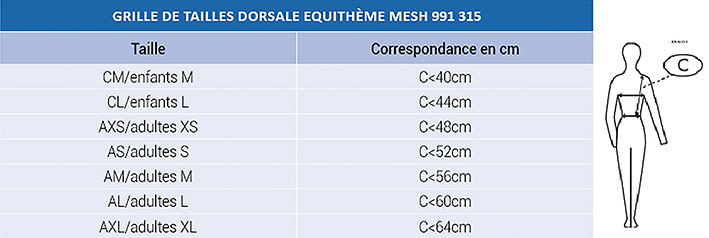 Dorsale EQUITHÈME "Mesh"