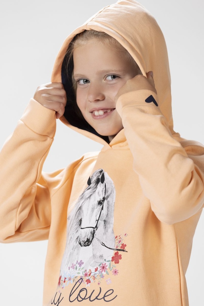 Hoody -Horse Spirit- - abricot (4700) (5)