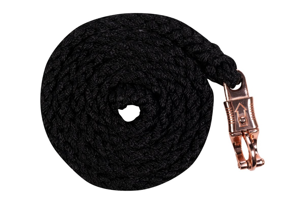 Longe -Berry- avec mousqueton  - noir/or rose (9178)
