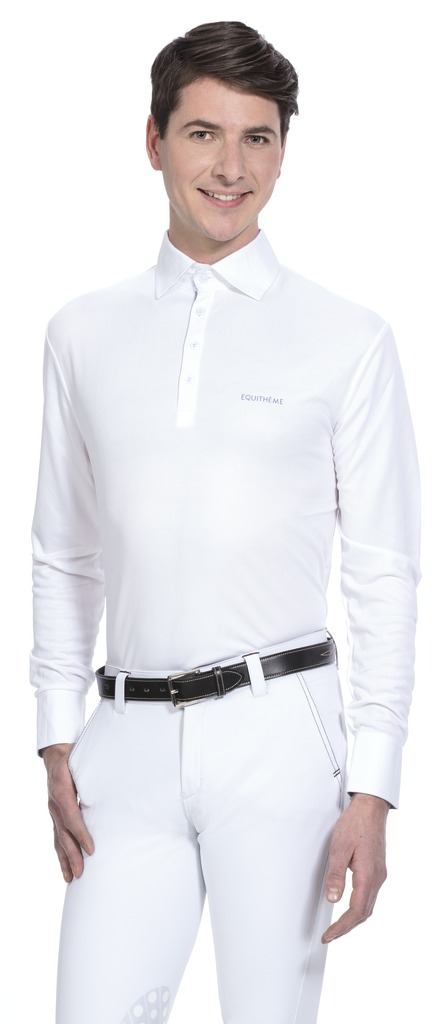 Polo EQUITHÈME "Mesh", col chemise - Homme