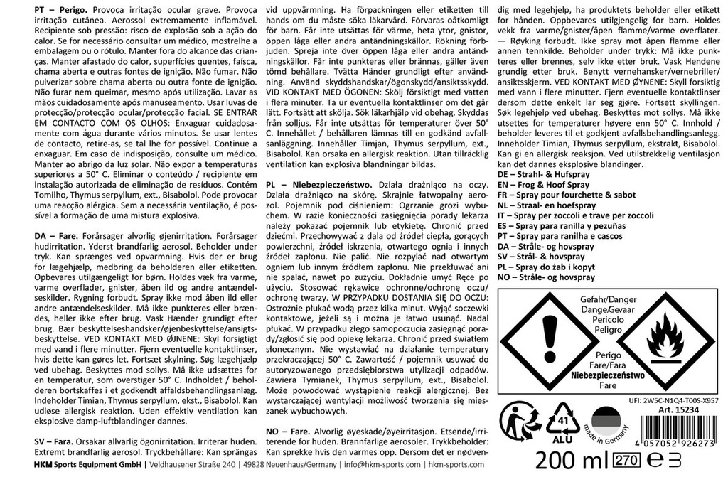 Spray soins de la fourchette,  - blanc (1200) (6)