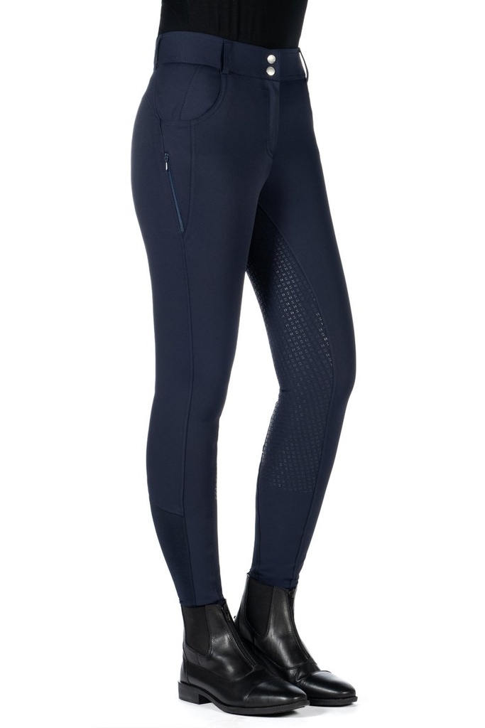 Pantalon -Ari Mid Rise- fond 1 - Bleu foncé (2)