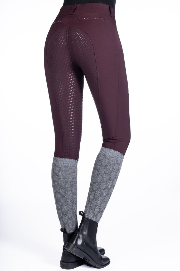 Pantalon -Helene- fond 1/1 en  - Rouge foncé (3)