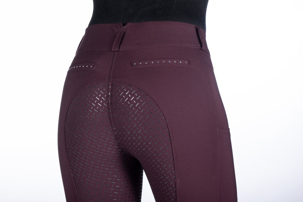 Pantalon -Helene- fond 1/1 en  - Rouge foncé (5)