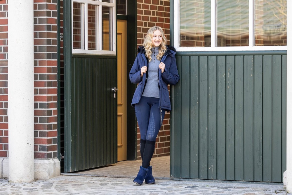 Leggings -Rio- fond 1/1 en sil - Bleu foncé (10)