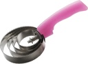 Étrille métallique ronde HIPPOTONIC fluo pailleté