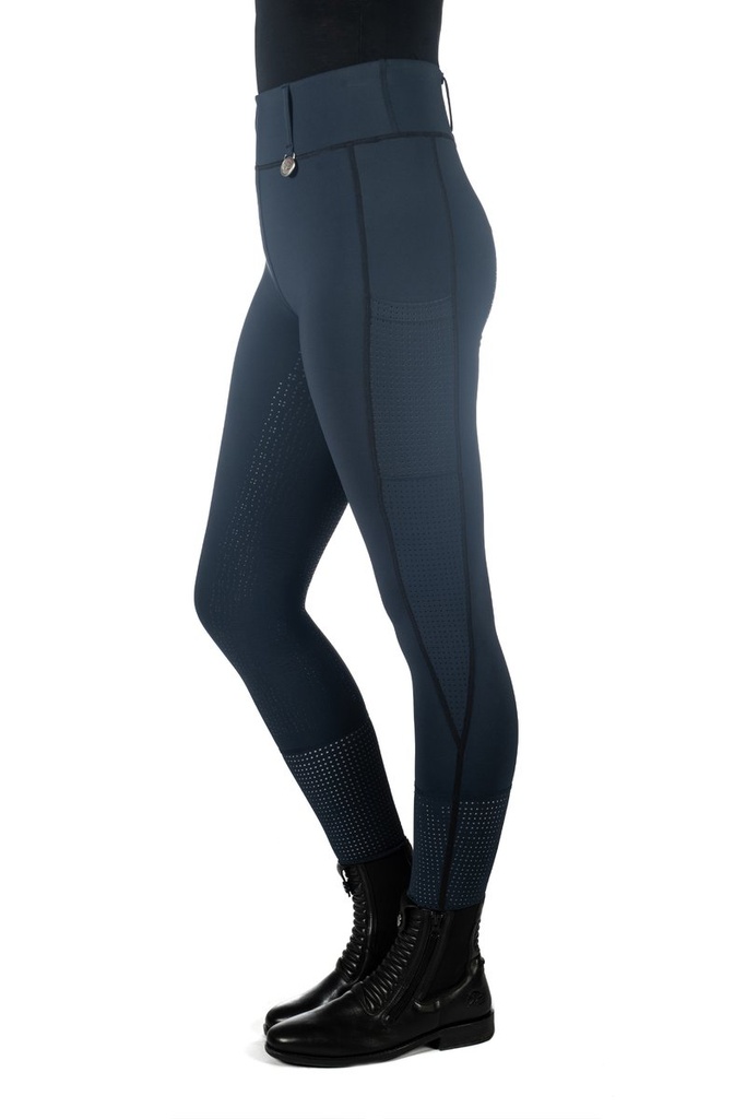 Leggings -Juna- fond 1/1 en si - Bleu foncé (10)