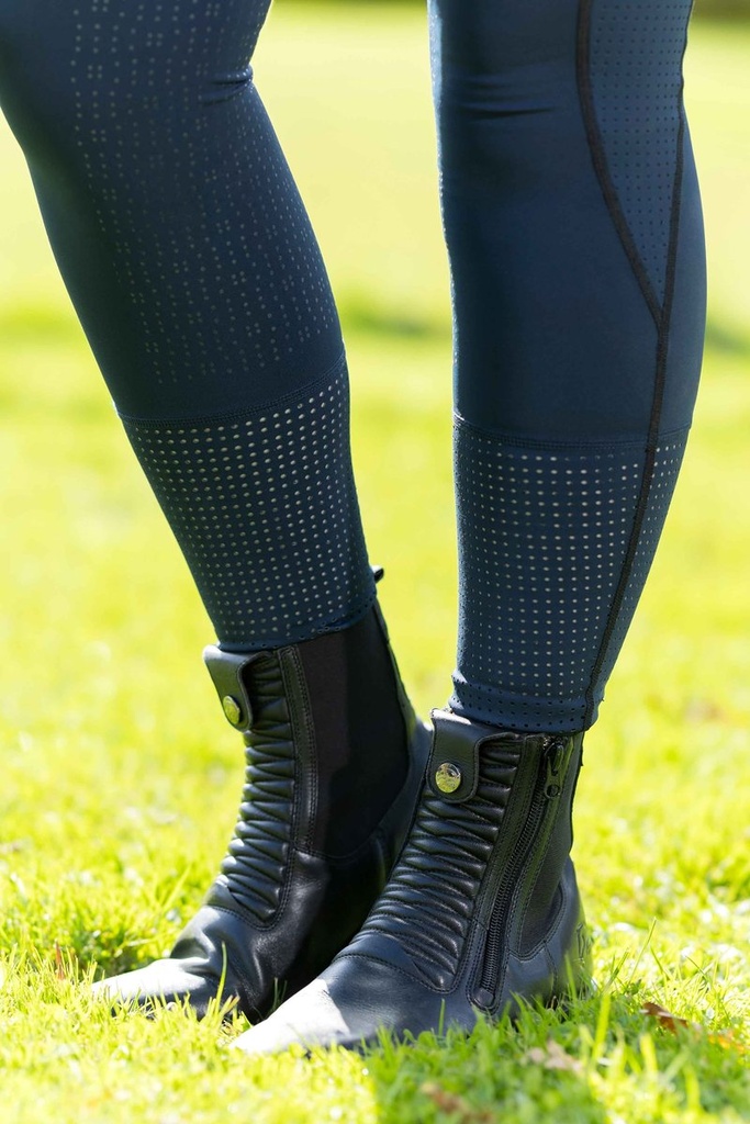 Leggings -Juna- fond 1/1 en si - Bleu foncé (16)