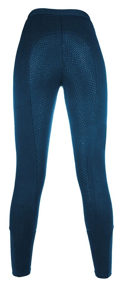 Leggings -Yvi- fond 1/1 en sil - Bleu foncé (2)